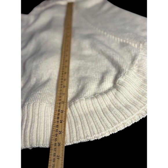 Michael Kors Ivory Sweater Poncho Cape Oversized Full Zip Toggle Closure Sz S - Picture 12 of 15